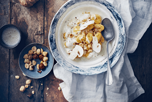 Gnocchi à la crème de topinambour au fromage frais