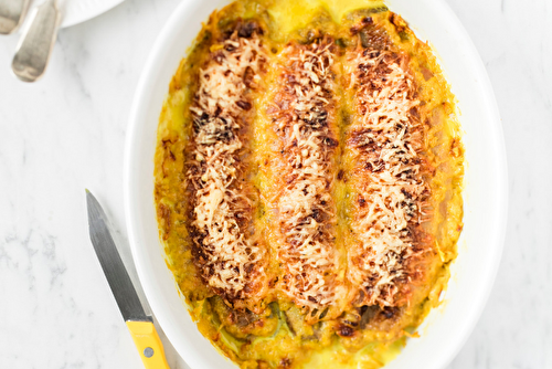 Gratin de banane au curry, le plat complet exotique