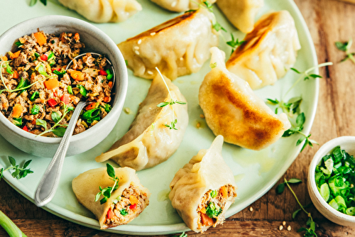 Gyozas de canard pimenté, très savoureux