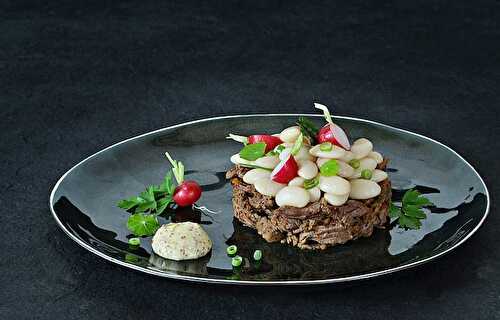 Joues de bœuf et salade de Haricots Tarbais