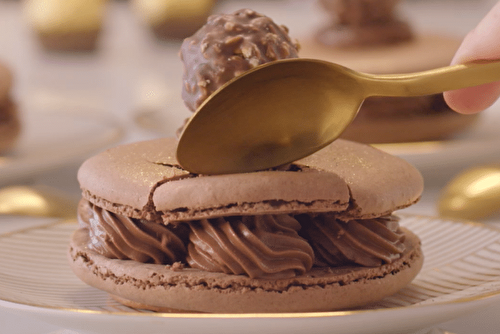 Le Macaron Ferrero Rocher, fondant et croustillant