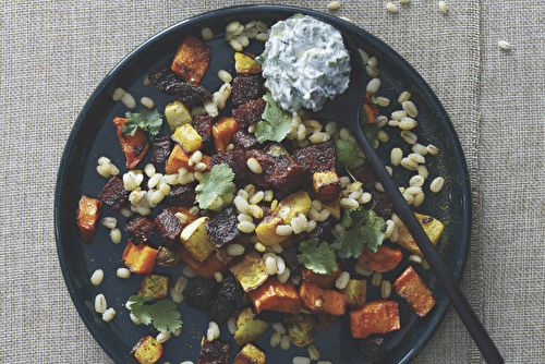 Légumes rôtis et orge perlé, l’assiette ultra saine