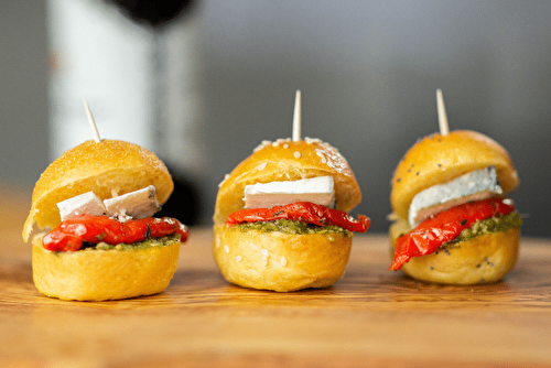 Mini burgers au Valençay, l’apéro fromager