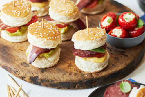 Mini burgers de saucisson de canard et de magret