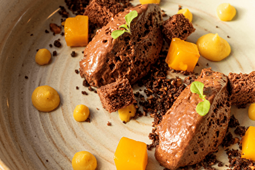 Mousse chocolat au streusel de Julien Conca