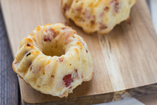 Muffins à la choucroute, lardons et oignons