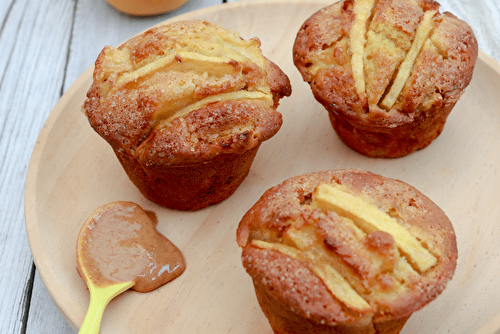 Muffins aux pommes et beurre de cacahuète