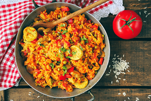 Paella veggie, la recette du placard