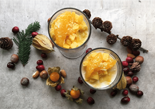 Panna cotta orange et mangue, légère et vitaminée