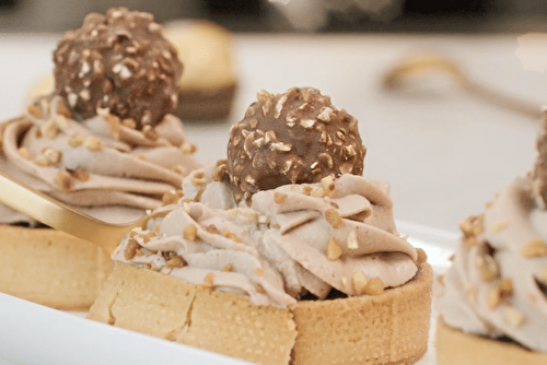 Petites tartes pralinées Ferrero Rocher