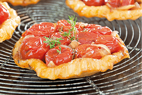 Petites tatins de tomates cerises caramélisées