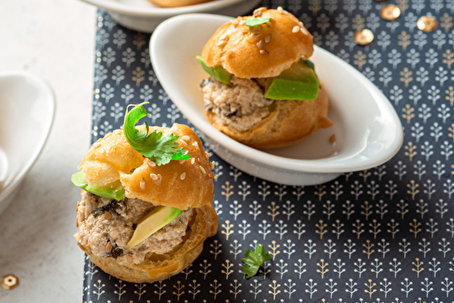 Petits choux apéritifs au crabe