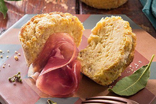 Petits flans aux haricots cannellini et jambon cru