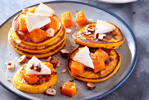 Petits pancakes à la courge et au Charolais AOP