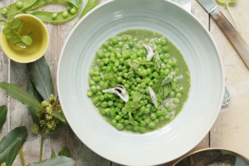 Petits pois et morilles, la recette printanière