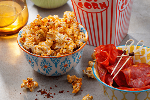 Popcorn à la poudre de tomate et de chorizo