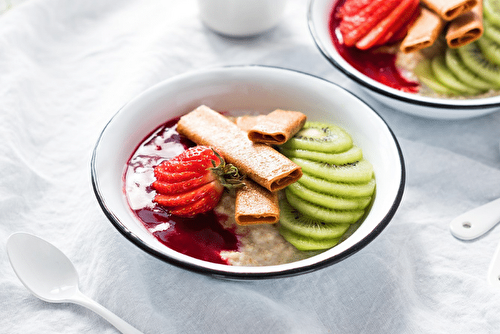 Porridge aux crêpes dentelle, la gourmandise du matin