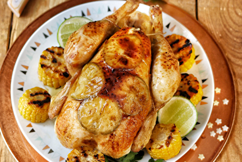 Poularde Fermière d’Auvergne à la téquila et citron vert