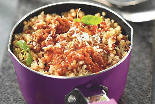 Quinoa gourmand en bolognaise, pour changer des pâtes