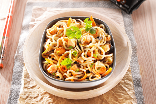 Ramen sautées poulet teriyaki, le goût de Japon