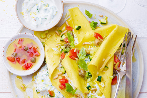 Ravioles d’été au fromage blanc et aux petits légumes