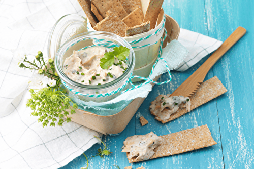 Rillettes de saumon et aubergines fumées au au St Môret