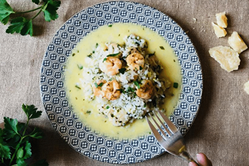 Risotto au citron et aux gambas, la recette ultra light