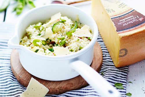 Risotto vert crémeux au Vacherin Fribourgeois