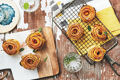 Roses de pommes de terre très fondantes