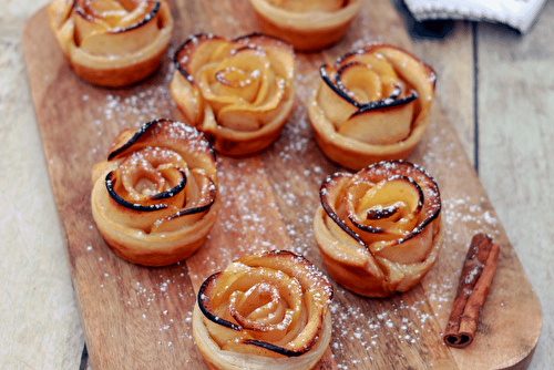 Roses feuilletées à la pomme du Limousin et cannelle