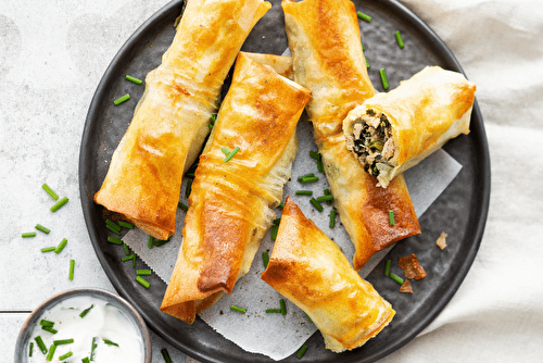 Rouleaux croquants aux épinards, la recette légère