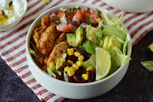 Salade bowl à la mexicaine et vinaigrette au citron