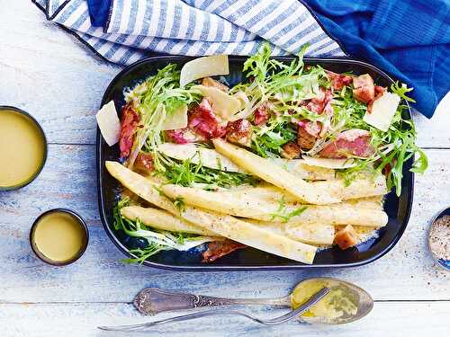 Salade d’asperges des Landes comme une salade César