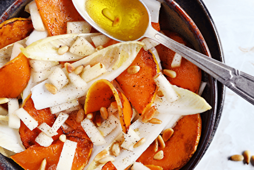 Salade de courge butternut aux endives