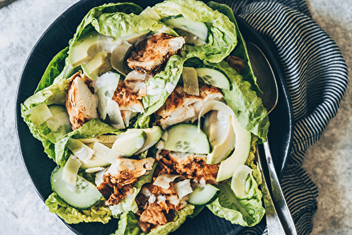 Salade de lapin frit, sauce au lait ribot