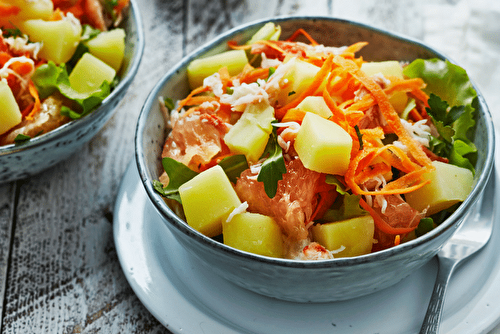 Salade de pommes de terre primeurs au crabe