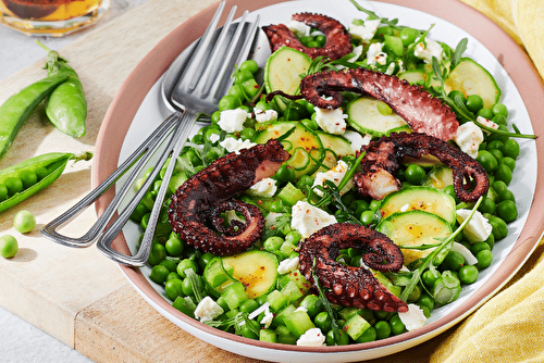 Salade de poulpe mariné et grillé, le délice méditerranéen