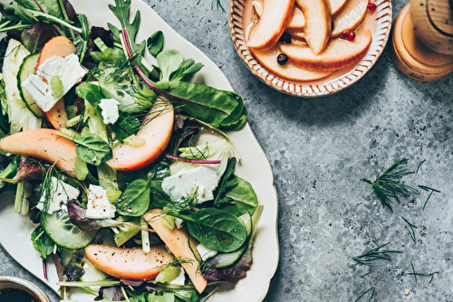 Salade green à la pomme, céleri et feta