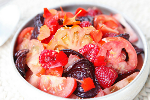 Salade toute rouge aux tomates de France