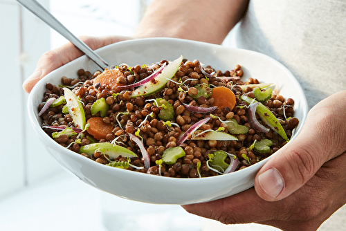 Salade vitaminée de lentilles au céleri et aux pommes