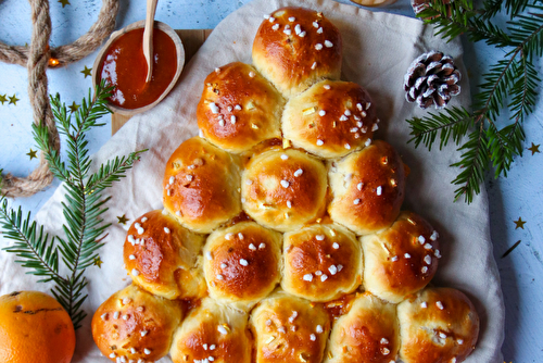 Sapin de Noël brioché à la confiture