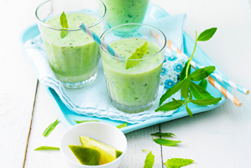 Smoothie vert au St Môret au goût citronné de verveine