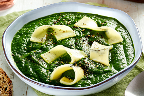 Soupe d’épinards au Morbier AOP