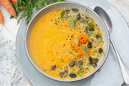 Soupe de carottes à l’orange et au cumin