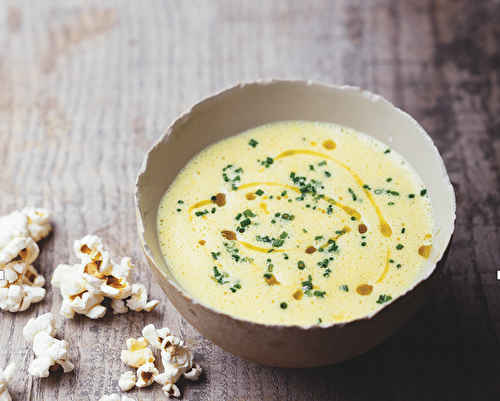 Soupe de maïs de Julien Duboué une recette tirée du livre 100% maïs