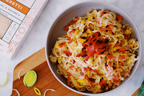 Spaghetti à la crème de poireaux, recette détox