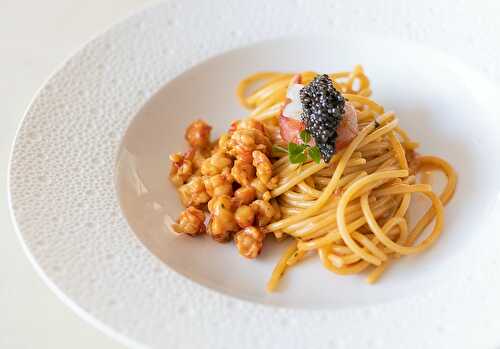Spaghettis aux gambas rouges de Mazzara de Kiss My Chef et ses recettes de  cuisine similaires - RecettesMania
