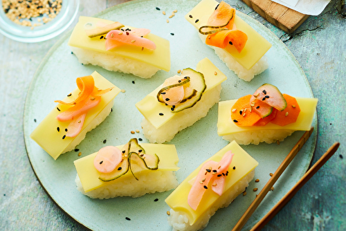Sushi de riz à l’Emmentaler, la recette créative