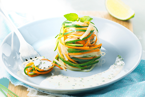 Tagliatelles de légumes au St Môret