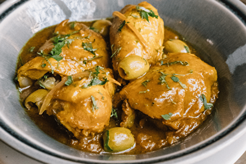 Tajine de poulet au citron confit, la recette marocaine